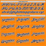 Personalized Orange Navy-White Line Baseball Jersey for Men and Women Personalized Bay Orange Navy-White Line Baseball Jersey