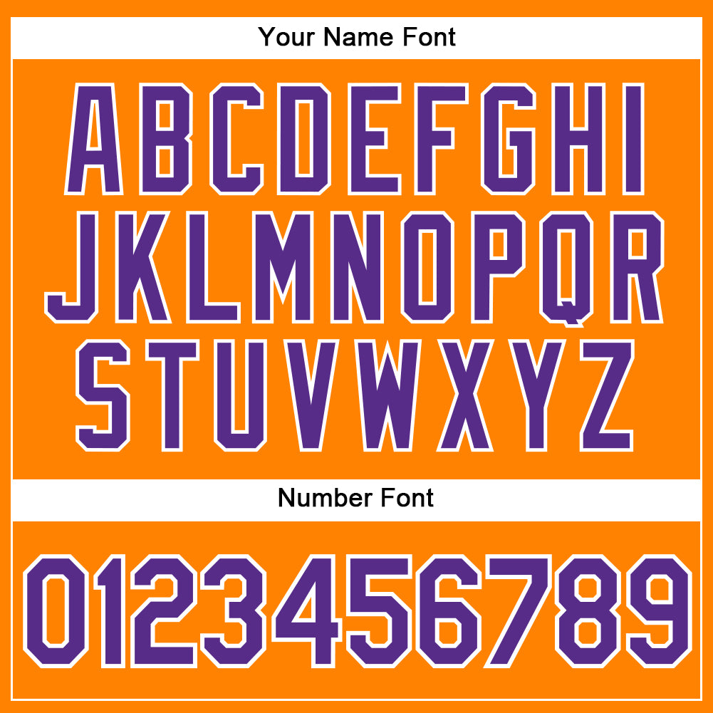 Custom Bay Orange Purple White Baseball Jersey for Men and Women Personalized Bay Orange Purple-White Baseball Jersey - Image 5
