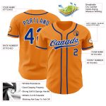 Custom Orange and White Baseball Jersey with Personalized Name and Number - Authentic Team Gear Personalized Bay Orange Royal-White