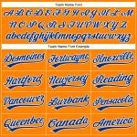 Custom Orange and White Baseball Jersey with Personalized Name and Number - Authentic Team Gear Personalized Bay Orange Royal-White