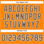 Personalized Baseball Jersey Custom Team Name and Number - Bay Orange Steel Gray-White Authentic Design Personalized Bay