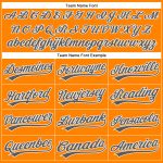 Personalized Baseball Jersey Custom Team Name and Number - Bay Orange Steel Gray-White Authentic Design Personalized Bay