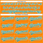 Custom Bay Orange Teal White Baseball Jersey - Personalized Sports Apparel Personalized Bay Orange Teal-White Baseball Jersey