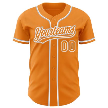 Personalized Orange White Gray Baseball Jersey for Men and Women - Custom Team Apparel Personalized Bay Orange White-Gray