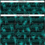 Custom Name and Number Authentic Baseball Jersey, Personalized Black Aqua 3D Pattern Design with Halftone Dots Personalized
