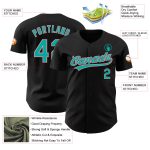 Personalized Aqua-Medium Pink Baseball Jersey for Women | Custom Black Design Personalized Black Aqua-Medium Pink Baseball