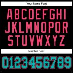 Personalized Black Aqua Neon Pink Mesh Baseball Jersey for Throwback Style Personalized Black Aqua-Neon Pink Mesh Throwback