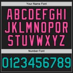 Personalized Aqua-Pink 3D Confetti Baseball Jersey - Custom Black Jersey for Fans Personalized Black Aqua-Pink 3D Confetti