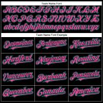 Custom Black Aqua-Pink Authentic Baseball Jersey with Personalized Name and Number Personalized Black Aqua-Pink Authentic
