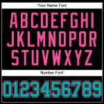 Custom Black Aqua-Pink Authentic Baseball Jersey with Personalized Name and Number Personalized Black Aqua-Pink Authentic