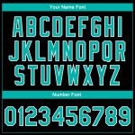 Personalized Black White 3D Butterfly Varsity Letterman Jacket Bomber Full-Snap Personalized Black Aqua-White Butterfly 3D