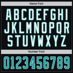Personalized Hockey Jersey in Black Aqua and White - Customizable Team Apparel Personalized Black Aqua-White Hockey Jersey