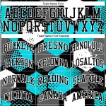 Personalized Black Basketball Jersey Aqua-White Round Neck Sublimation Suit Personalized Black Aqua-White Round Neck Sublimation