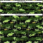 Personalized Black Green 3D Crocodile Tropical Hawaii Palm Trees Baseball Jersey Personalized Black Aurora Green 3D Crocodile