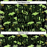 Personalized Black Green 3D Crocodile Tropical Hawaii Palm Trees Baseball Jersey Personalized Black Aurora Green 3D Crocodile