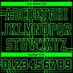 Personalized Black Aurora Green Basketball Jersey Round Neck Sublimation Suit Personalized Black Aurora Green Tracks Round
