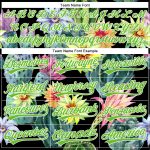 Personalized Black Green White 3D Cactus Baseball Jersey for Festival Personalized Black Aurora Green-White 3D Cactus Festival