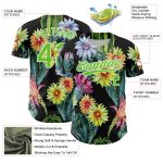 Personalized Black Green White 3D Cactus Baseball Jersey for Festival Personalized Black Aurora Green-White 3D Cactus Festival
