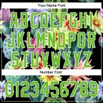 Personalized Black Green White 3D Cactus Baseball Jersey for Festival Personalized Black Aurora Green-White 3D Cactus Festival