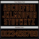 Personalized Black Bay Orange 3D Abstract Splatter Grunge Art for Baseball Jersey Personalized Black Bay Orange 3D Abstract