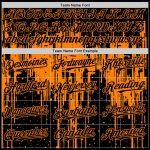 Personalized Black Bay Orange 3D Dripping Splatter Art Jersey for Baseball Fans Personalized Black Bay Orange 3D Dripping