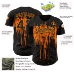 Personalized Black Bay Orange 3D Dripping Splatter Art Jersey for Baseball Fans Personalized Black Bay Orange 3D Dripping