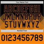 Custom 3D Gradient Orange Black Bay Square Baseball Jersey - Personalized Sports Apparel Personalized Black Bay Orange 3D