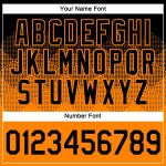 Personalized Black Bay 3D Gradient Orange Performance T-Shirt in Square Shapes Personalized Black Bay Orange 3D Gradient