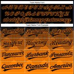 Custom Black Bay Orange Gradient Unisex Softball Jersey with 3D Square Shapes, Two-Button Closure Personalized Black Bay