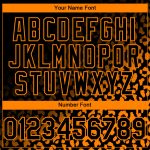 Personalized 3D Leopard Print Fade Black Bay Baseball Jersey - Fashion Design Personalized Black Bay Orange 3D Leopard Print