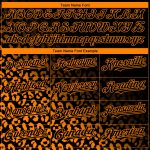 Personalized 3D Leopard Print Fade Black Bay Baseball Jersey - Fashion Design Personalized Black Bay Orange 3D Leopard Print