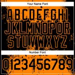 Custom Personalized Dripping Splatter Art Performance T-Shirt - Black Bay Orange 3D Pattern with Team Name and Number Personalized