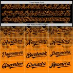 Custom Name and Number Personalized Baseball Jersey with Black Bay Orange 3D Pattern Gradient Square Shapes Personalized
