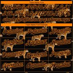 Custom Name and Number Baseball Jersey - Personalized Black Bay Orange Tiger 3D Pattern Design Personalized Black Bay Orange