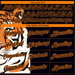 Custom Name and Number Tiger Performance T-Shirt - Personalized Black Bay Orange 3D Pattern Design Personalized Black Bay