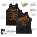 Custom Orange Black Bay Basketball Jersey with Personalized Name and Number - Authentic Throwback Style Personalized Black