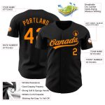 Personalized Orange Baseball Jersey for Black Bay Fans - Custom Design Personalized Black Bay Orange Baseball Jersey