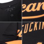 Personalized Orange Baseball Jersey for Black Bay Fans - Custom Design Personalized Black Bay Orange Baseball Jersey