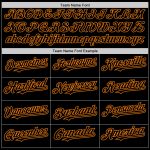 Custom Team Baseball Jersey - Personalized Authentic Black Bay Orange Line with Name and Number Personalized Black Bay Orange