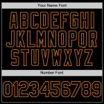 Custom Team Baseball Jersey - Personalized Authentic Black Bay Orange Line with Name and Number Personalized Black Bay Orange