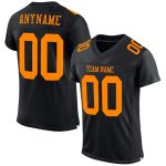 Personalized Custom Black Bay Orange Football Jersey for Men and Women Mesh Design Personalized Black Bay Orange Mesh Football