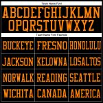 Personalized Custom Black Bay Orange Football Jersey for Men and Women Mesh Design Personalized Black Bay Orange Mesh Football