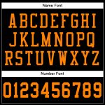 Personalized Custom Black Bay Orange Football Jersey for Men and Women Mesh Design Personalized Black Bay Orange Mesh Football