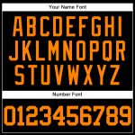 Personalized Black Bay Orange Baseball Jersey, Throwback Mesh Style Personalized Black Bay Orange Mesh Throwback Baseball