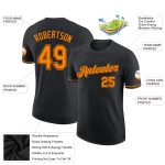 Custom Name and Number Performance T-Shirt - Personalized Black Bay Orange Activewear Personalized Black Bay Orange Performance