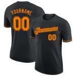 Personalized Black Bay Orange Performance T-Shirt for Activewear Fitness Personalized Black Bay Orange Performance T-Shirt
