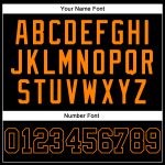 Personalized Throwback Basketball Jersey - Black and Orange Bay Style Personalized Black Bay Orange Throwback Basketball