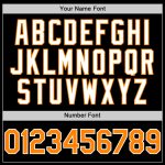 Personalized 3D Gradient Twinkle Star Baseball Jersey Black Bay Orange White Personalized Black Bay Orange-White 3D Gradient