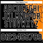 Personalized 3D Spider Web Baseball Jersey Custom Name & Number - Black Bay Orange-White Team Design Personalized Black Bay