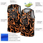 Custom Name & Number Basketball Jersey, Personalized 3D Tiger Prints, Black Bay Orange-White Design, Authentic Team Gear